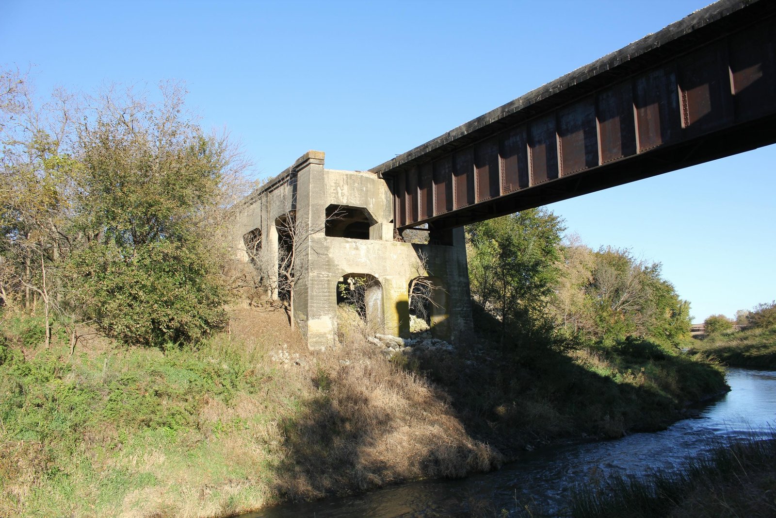 Looking west